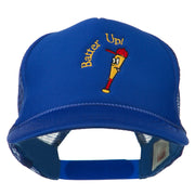 Youth Batter Up Embroidered Mesh Cap