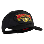 Marines Est. 1775 Patched Solid Cotton Twill Pro Style Cap - Black OSFM