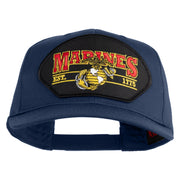Marines Est. 1775 Patched Solid Cotton Twill Pro Style Cap - Navy OSFM