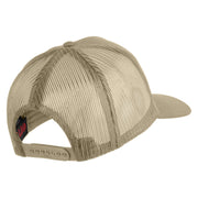 USS Iowa BB 61 Blue Patched Solid Cotton Twill 5 panel Mesh Back Cap - Khaki OSFM