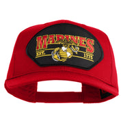 Marines Est. 1775 Patched Solid Cotton Twill Pro Style Cap - Red OSFM