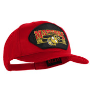 Marines Est. 1775 Patched Solid Cotton Twill Pro Style Cap - Red OSFM