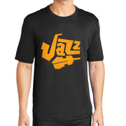 Jazz Live Music Party Men's Big Size Tall PosiCharge Competitor Crew Neck Tee Shirt - Black LT