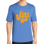 Jazz Live Music Party Men's Big Size Tall PosiCharge Competitor Crew Neck Tee Shirt - Carolina-Blue LT