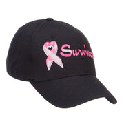 Breast Cancer Survivor Embroidered Cotton Cap