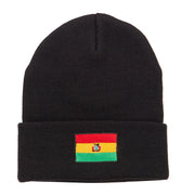 Bolivia Flag Embroidered Long Beanie