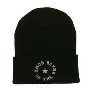 Home of the Brave Embroidered Long Beanie