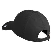 U.S. Air Force Roundel Veteran Embroidered Washed Solid Pigment Dyed Cotton Twill Brass Buckle Cap - Black OSFM