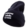 U.S. Submarine Veteran Embroidered 12 Inch Long Knitted Beanie - Black OSFM