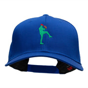 Baseball Pitcher Silhouette Embroidered Cotton Twill Cap