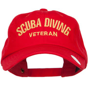 Scuba Diving Veteran Embroidered Unstructured Cap