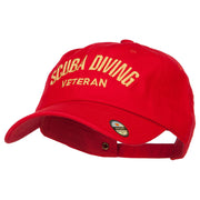 Scuba Diving Veteran Embroidered Unstructured Cap