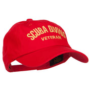 Scuba Diving Veteran Embroidered Unstructured Cap