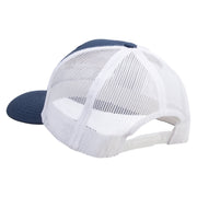 Licensed Golden Dolphin US Submarine Veteran Embroidered Contrast Trucker Cap - Navy-White OSFM