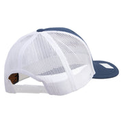 Licensed Golden Dolphin US Submarine Veteran Embroidered Contrast Trucker Cap - Navy-White OSFM