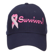 Breast Cancer Survivor Embroidered Cotton Cap