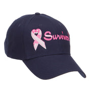 Breast Cancer Survivor Embroidered Cotton Cap