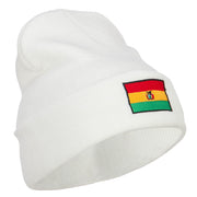 Bolivia Flag Embroidered Long Beanie