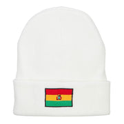 Bolivia Flag Embroidered Long Beanie