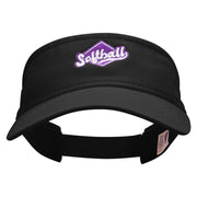 Softball Sport Embroidered Pro Style Cotton Twill Washed Visor