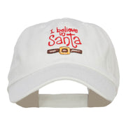 I Believe in Santa Embroidered Low Cap