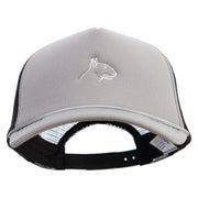 Bull Terrier Embroidered Summer Foam Mesh Trucker Cap - Grey-Black OSFM