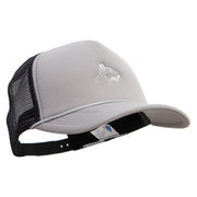 Bull Terrier Embroidered Summer Foam Mesh Trucker Cap - Grey-Black OSFM