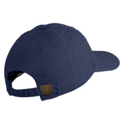 U.S. Air Force Roundel Veteran Embroidered Washed Solid Pigment Dyed Cotton Twill Brass Buckle Cap - Navy OSFM