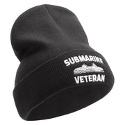 U.S. Sub Veteran Embroidered 12 Inch Long Knitted Beanie