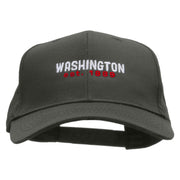 Washington Year Established Embroidered Solid Cotton Twill Pro Style Cap - Charcoal OSFM