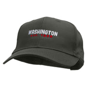 Washington Year Established Embroidered Solid Cotton Twill Pro Style Cap - Charcoal OSFM