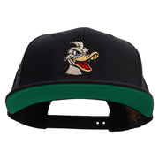 Angry Duck In Pond Embroidered Wool Blend Prostyle Snapback - Black OSFM