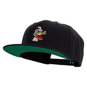 Angry Duck In Pond Embroidered Wool Blend Prostyle Snapback - Black OSFM