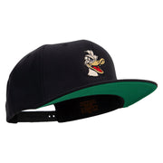 Angry Duck In Pond Embroidered Wool Blend Prostyle Snapback - Black OSFM