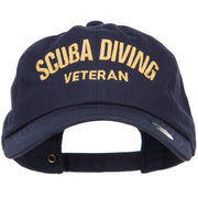 Scuba Diving Veteran Embroidered Unstructured Cap