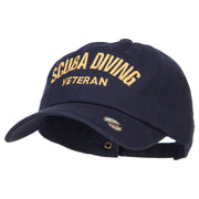 Scuba Diving Veteran Embroidered Unstructured Cap