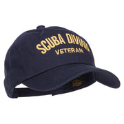 Scuba Diving Veteran Embroidered Unstructured Cap