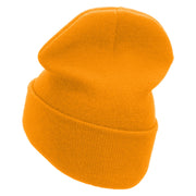 ZZZ Embroidered 12 Inch Long Knitted Beanie - Yellow OSFM