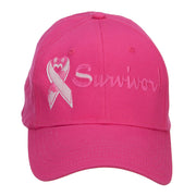 Breast Cancer Survivor Embroidered Cotton Cap