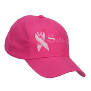 Breast Cancer Survivor Embroidered Cotton Cap