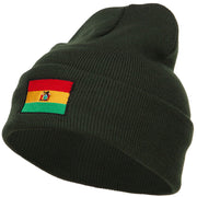 Bolivia Flag Embroidered Long Beanie