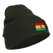 Bolivia Flag Embroidered Long Beanie