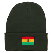 Bolivia Flag Embroidered Long Beanie