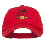 I Believe in Santa Embroidered Low Cap