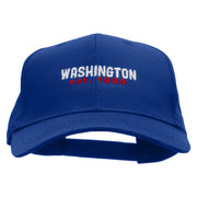 Washington Year Established Embroidered Solid Cotton Twill Pro Style Cap - Royal OSFM