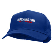 Washington Year Established Embroidered Solid Cotton Twill Pro Style Cap - Royal OSFM