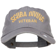 Scuba Diving Veteran Embroidered Unstructured Cap