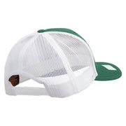 Licensed Golden Dolphin US Submarine Veteran Embroidered Contrast Trucker Cap - Evergreen-White OSFM