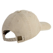 U.S. Air Force Roundel Veteran Embroidered Washed Solid Pigment Dyed Cotton Twill Brass Buckle Cap - Khaki OSFM