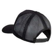 USS Oklahoma BB 37 Blue Patched Solid Cotton Twill 5 panel Mesh Back Cap - Black OSFM